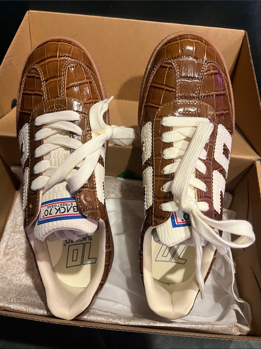 Anthropologie Back 70 cloud K brown milk size 39 sneakers - Picture 5 of 7